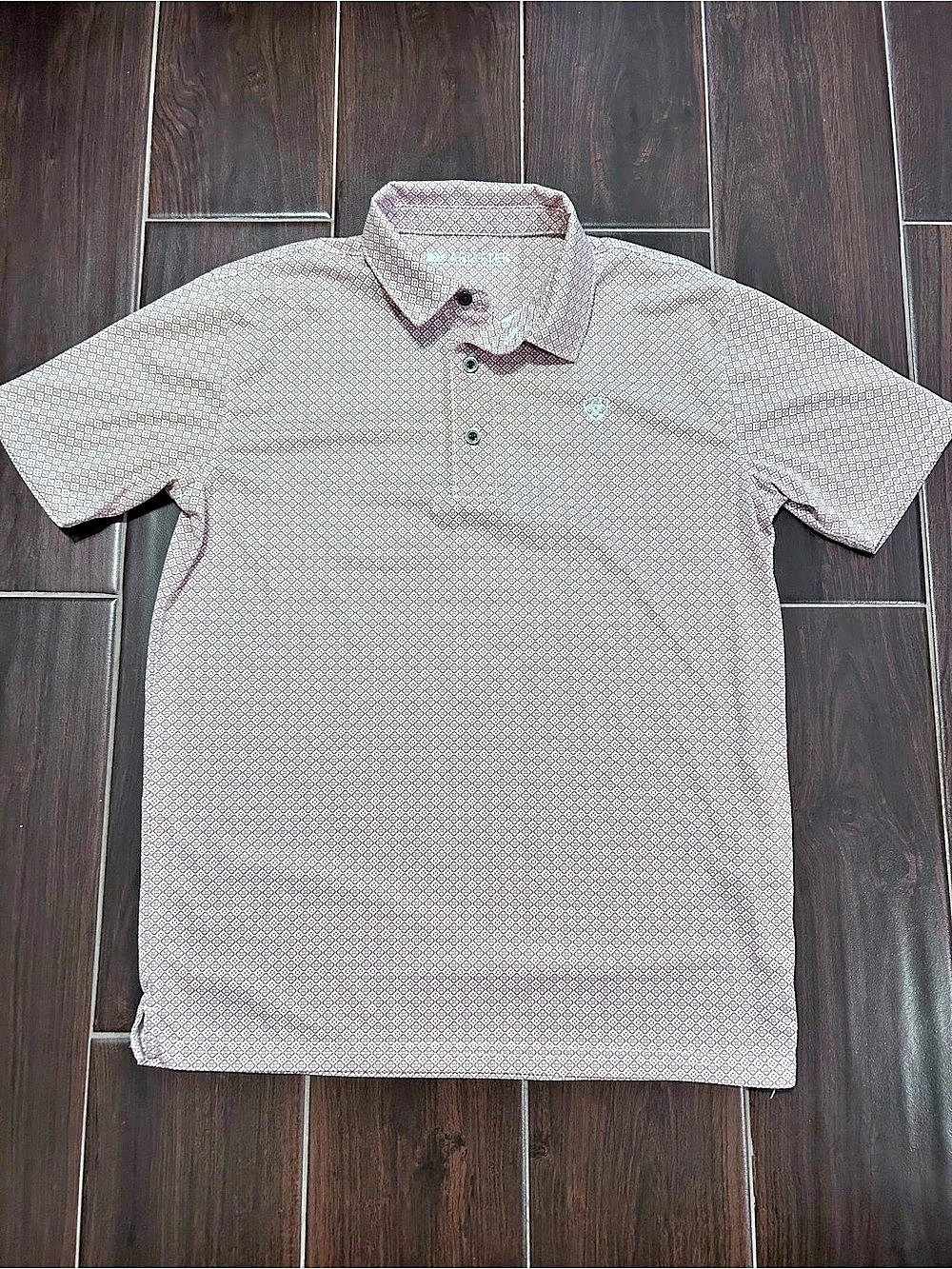 Ariat Tek Geometric Polo Performance Shirt Mens S Western Cowboy Classic Logo